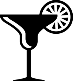 Cocktail Glass With Lemon Sketch Style Svg Vector, Free Vectors File